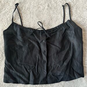 Lauren by Ralph Lauren Petite Linen Crop Top